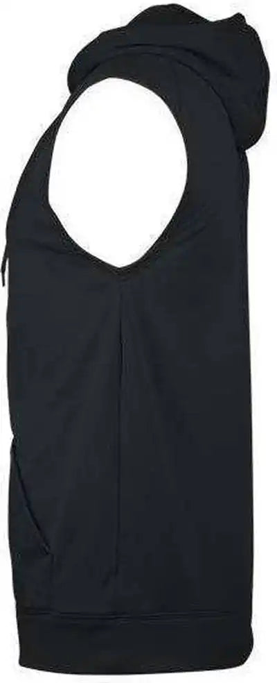 Badger Sport 1430 Performance Fleece Sleeveless Hoodie - Black - Adult l