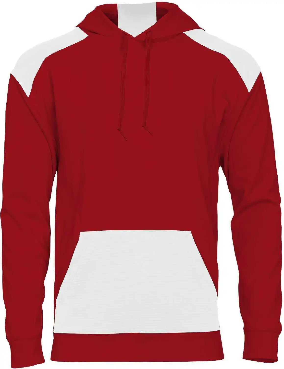 Badger Sport 1440 Breakout Performance Fleece Hoodie - Red White