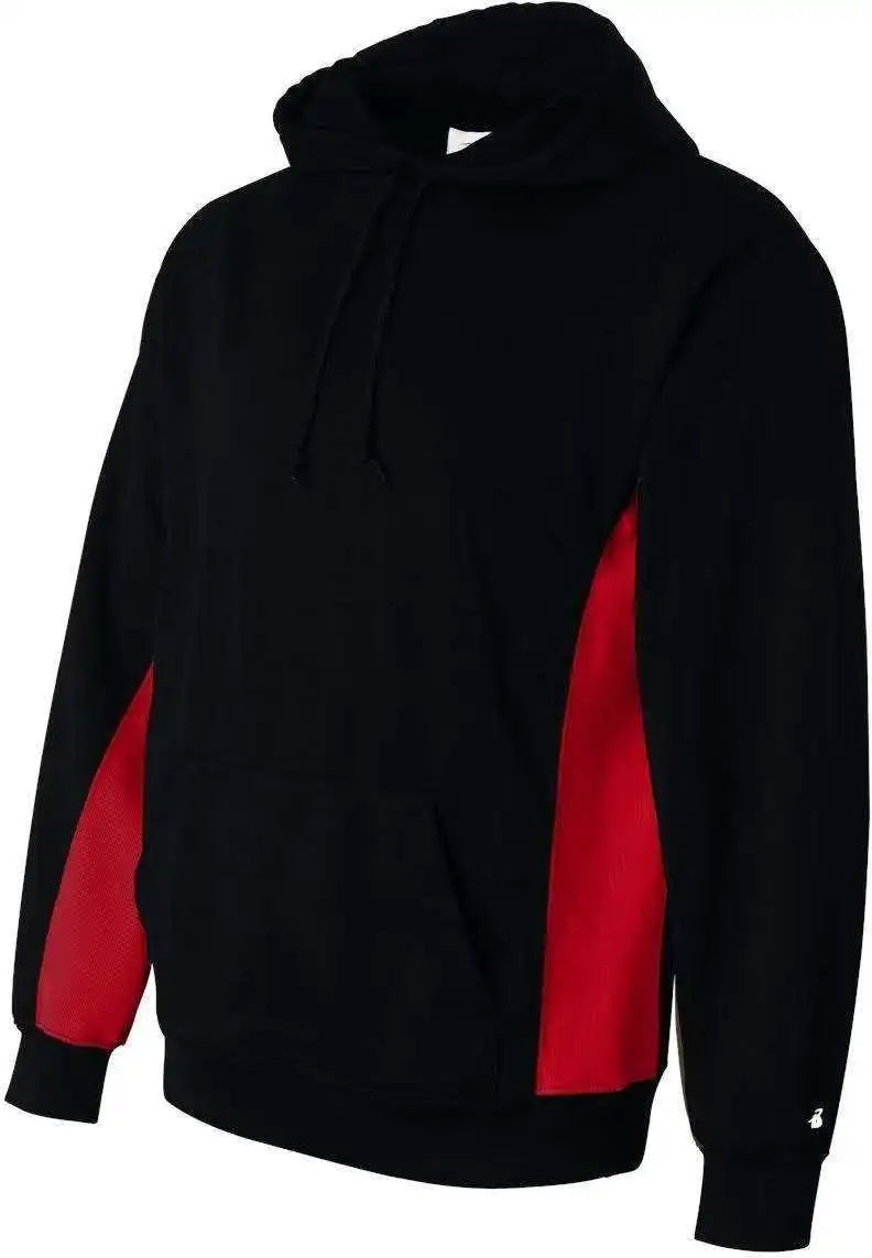 Badger Sport 1454 Bt5 Fleece Hoodie - Black Red