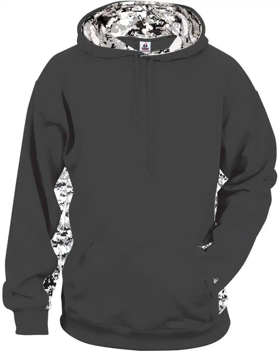 Badger Sport 1464 Adult Digital Hoodie - Graphite White