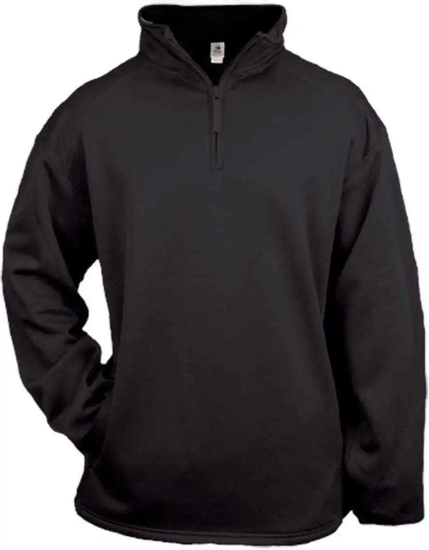 Badger Sport 1480 1/4 Zip Poly Fleece Pullover - Black