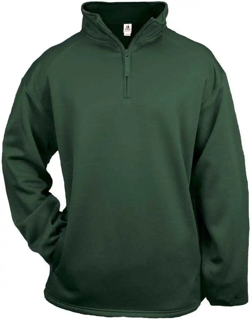 Badger Sport 1480 1/4 Zip Poly Fleece Pullover - Forest