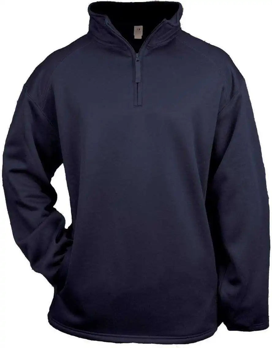Badger Sport 1480 1/4 Zip Poly Fleece Pullover - Navy