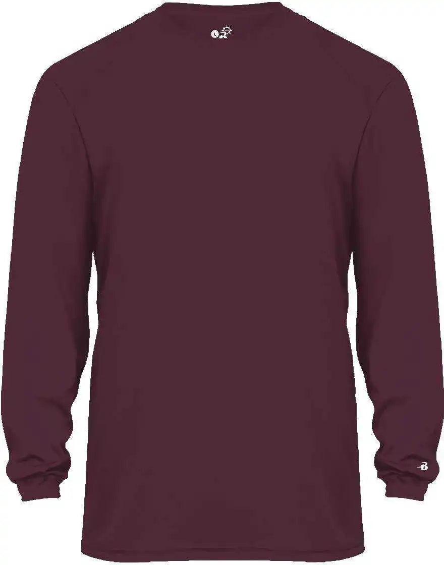 Badger Sport 2004 Ultimate Softlock Youth Long Sleeve Tee - Maroon