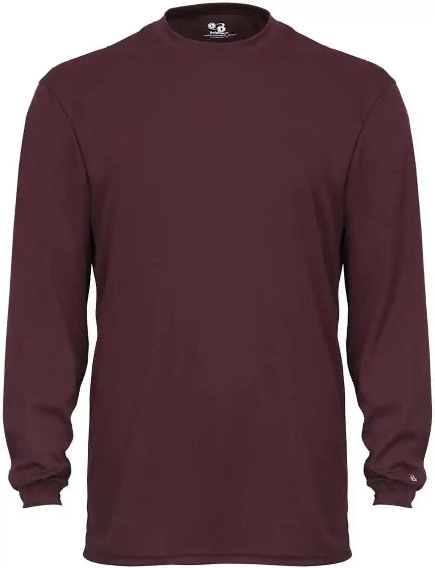 Badger Sport 2104 Youth B-core Long Sleeve Tee - Maroon