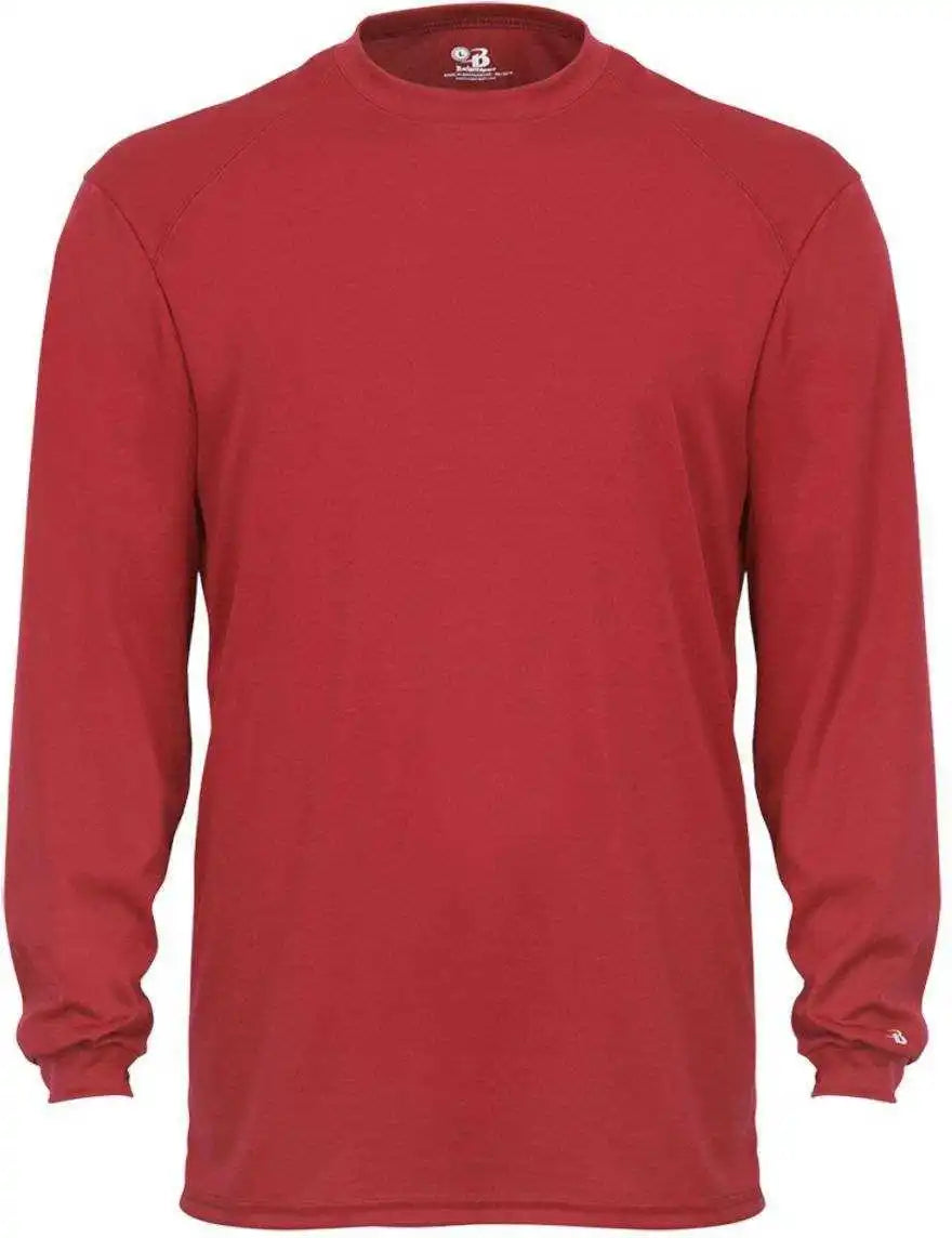 Badger Sport 2104 Youth B-core Long Sleeve Tee - Red