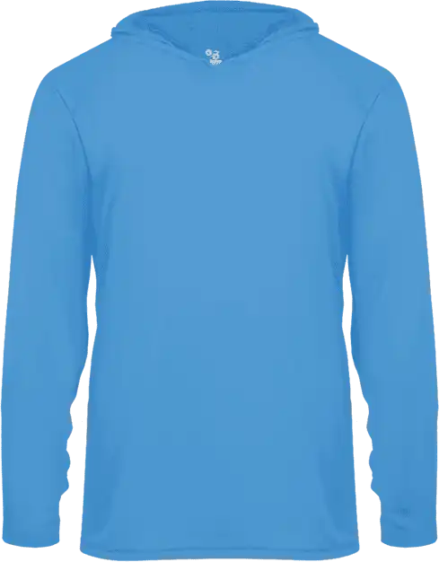 Badger Sport 2105 B-core Long Sleeve Youth Hoodie Tee - Columbia Blue