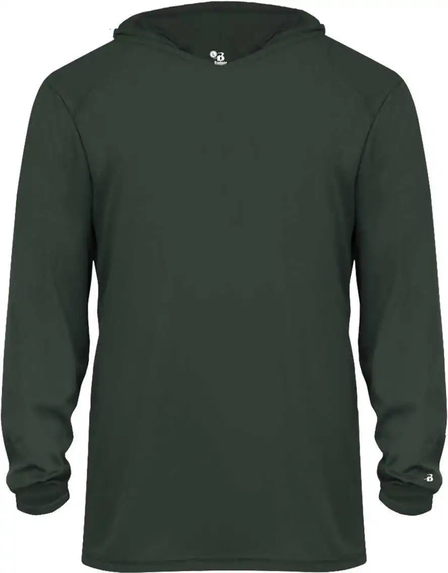 Badger Sport 2105 B-core Long Sleeve Youth Hoodie Tee - Forest