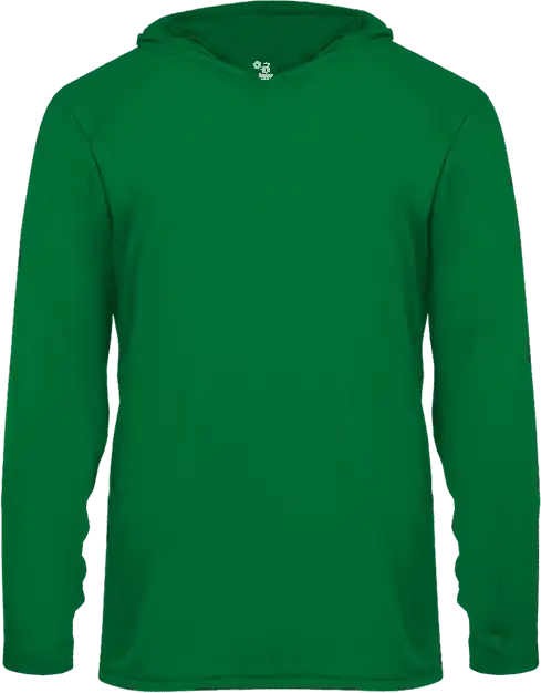 Badger Sport 2105 B-core Long Sleeve Youth Hoodie Tee - Kelly