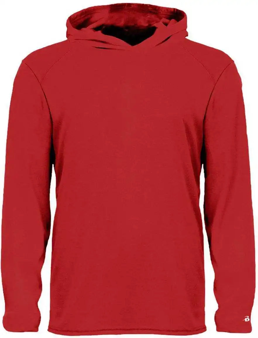 Badger Sport 2105 B-core Long Sleeve Youth Hoodie Tee - Red