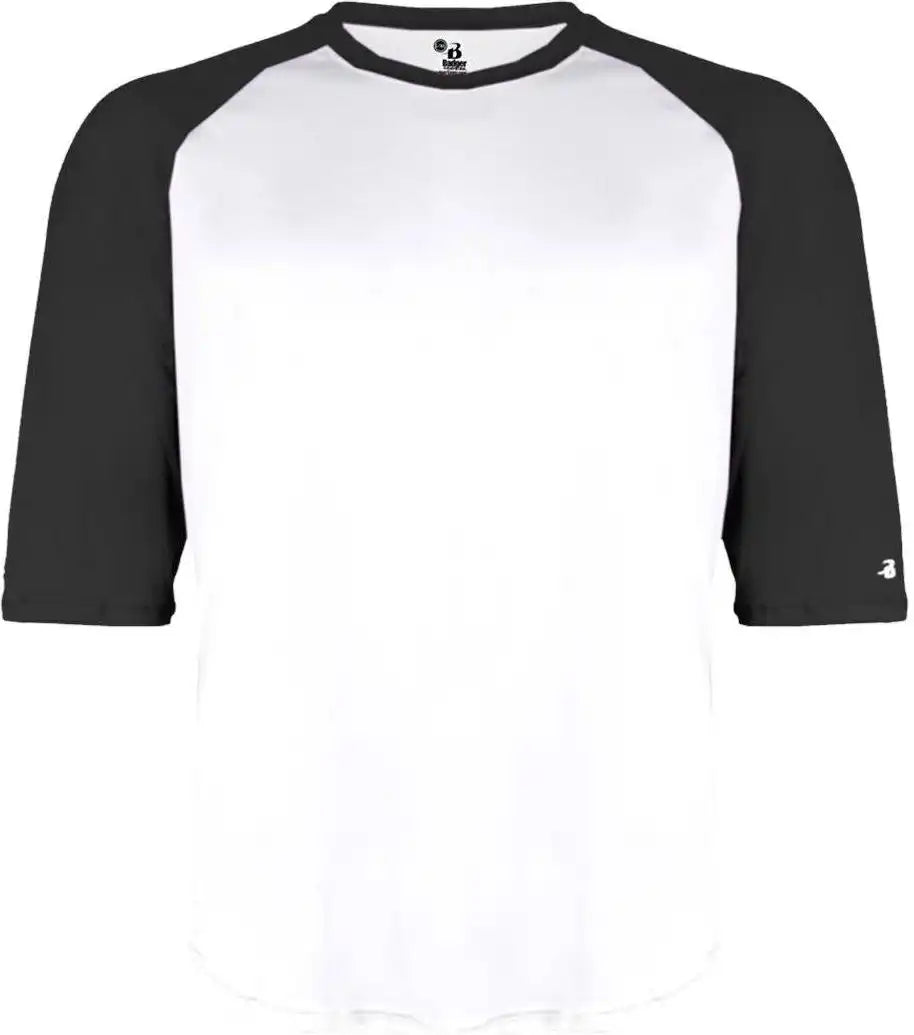 Badger Sport 2133 B-baseball Youth Undershirt - White Black