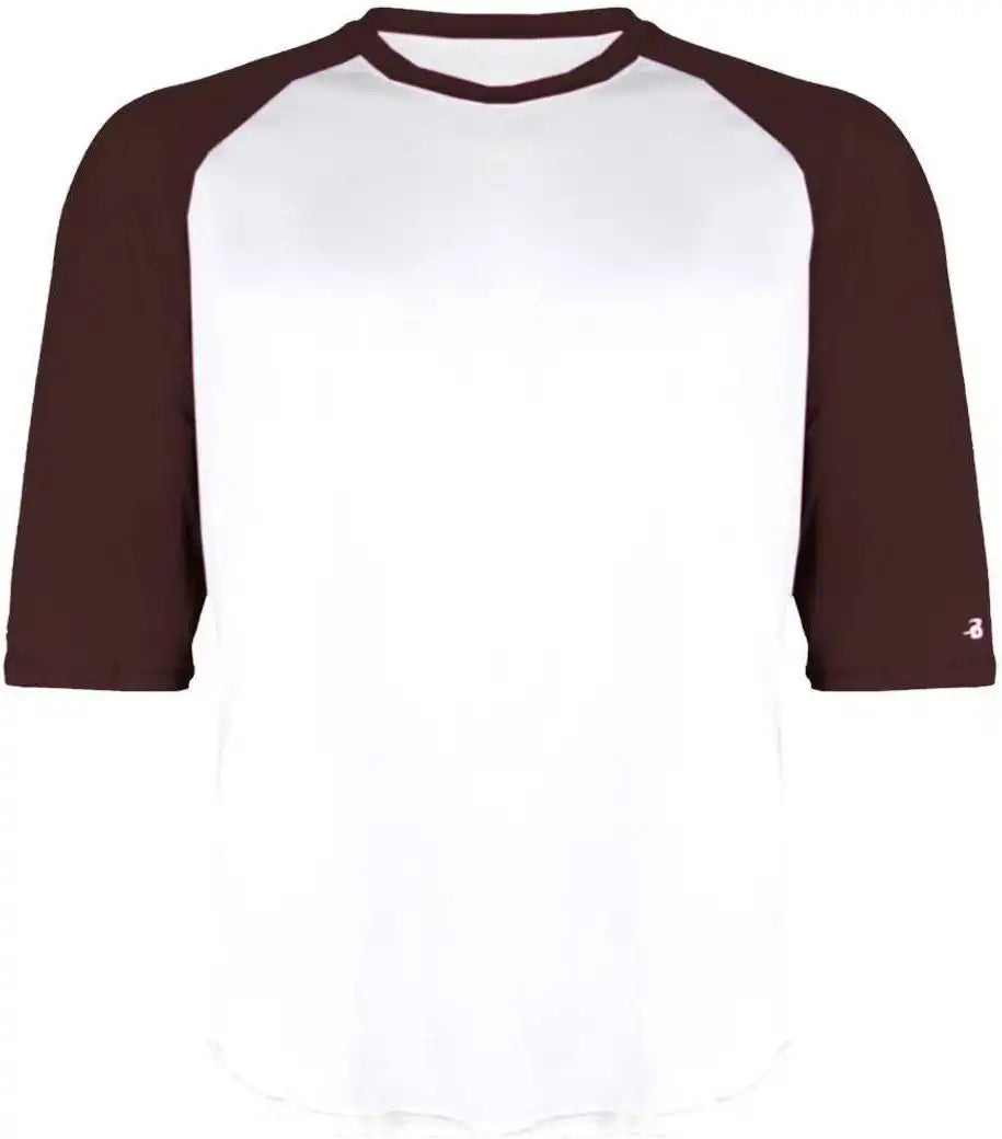 Badger Sport 2133 B-baseball Youth Undershirt - White Maroon
