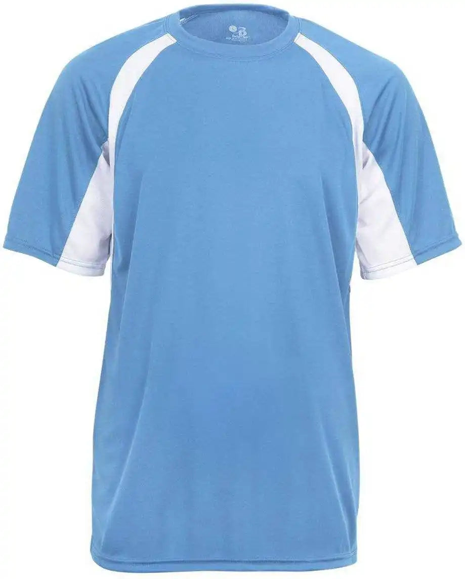 Badger Sport 2144 Youth Hook Tee - Columbia Blue White