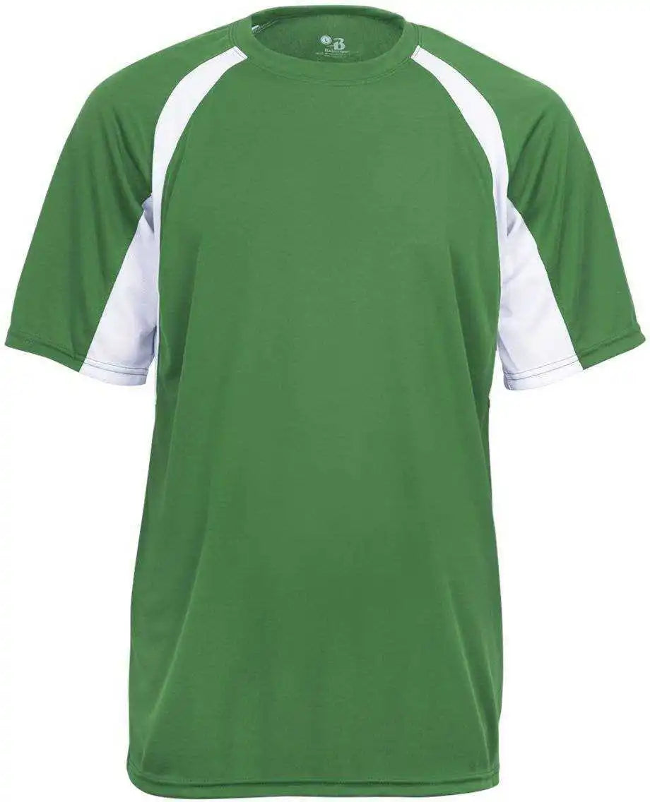 Badger Sport 2144 Youth Hook Tee - Kelly White