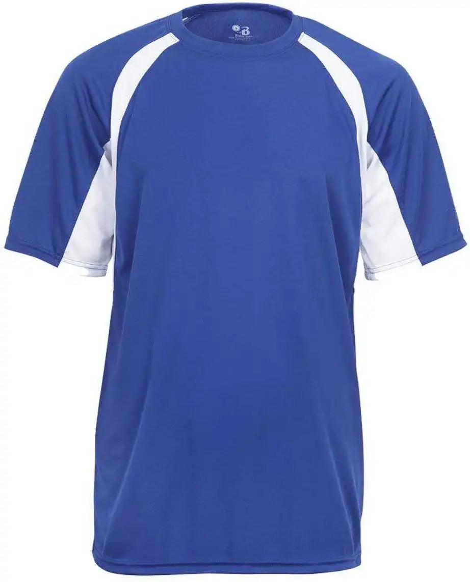 Badger Sport 2144 Youth Hook Tee - Royal White