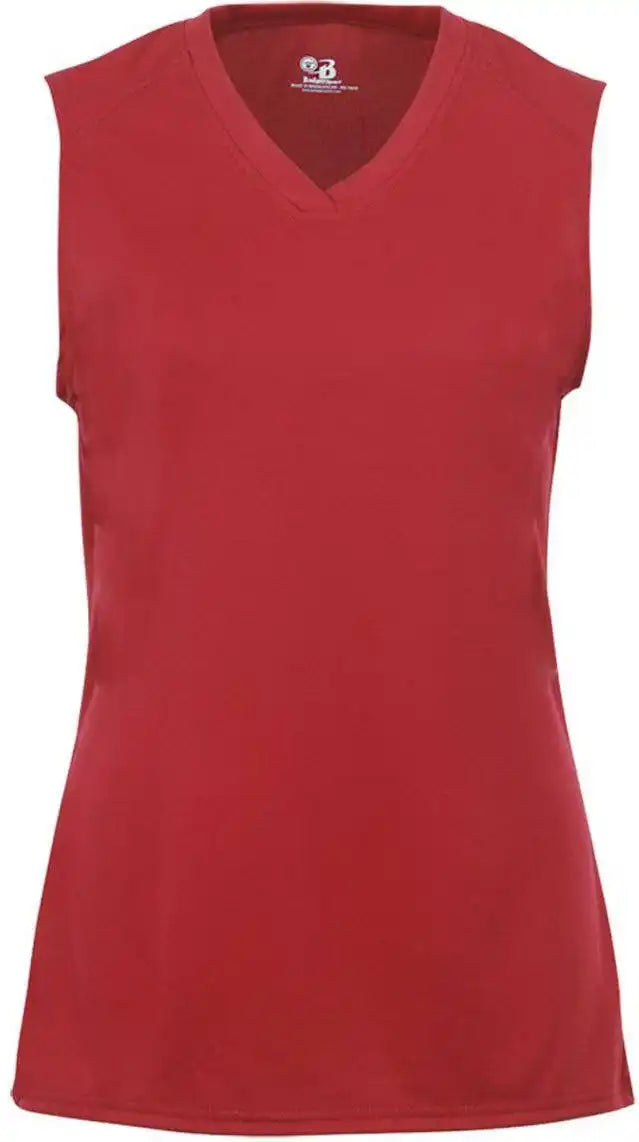 Badger Sport 2163 B-core Girls Sleeveless Tee - Red