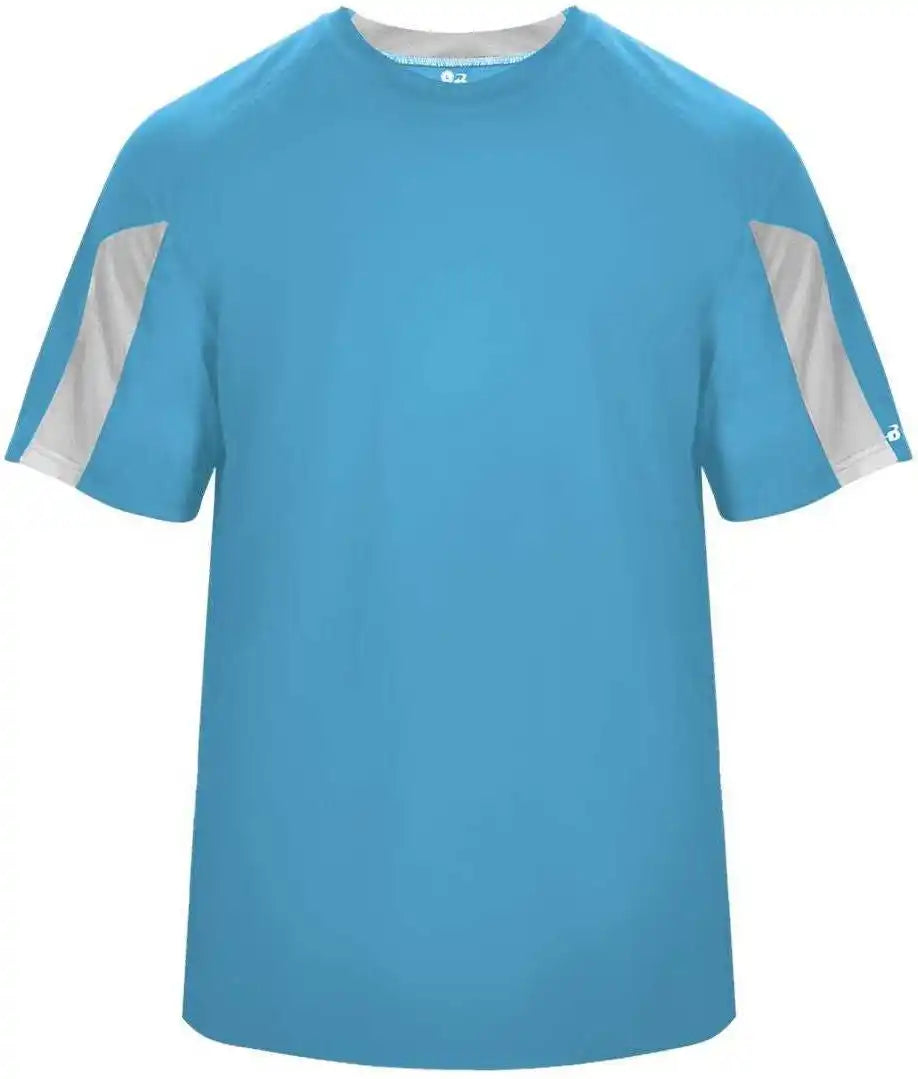 Badger Sport 2176 Striker Youth Tee - Columbia Blue White