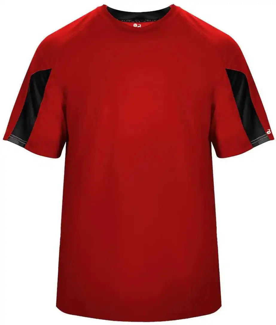 Badger Sport 2176 Striker Youth Tee - Red Black