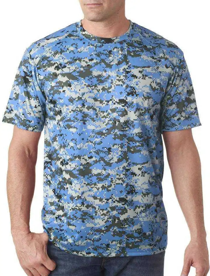 Badger Sport 2180 B-core Youth Digital Tee - Columbia Blue