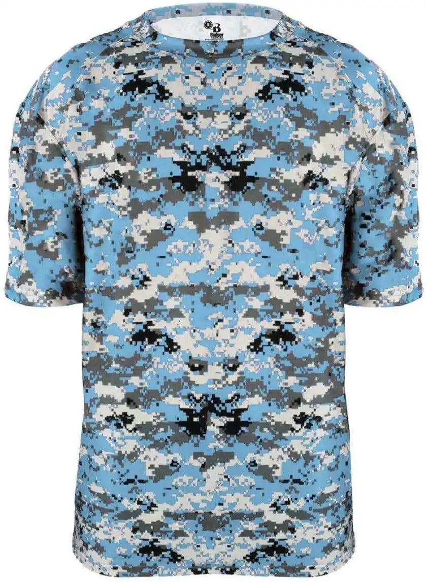 Badger Sport 2180 B-core Youth Digital Tee - Columbia Blue