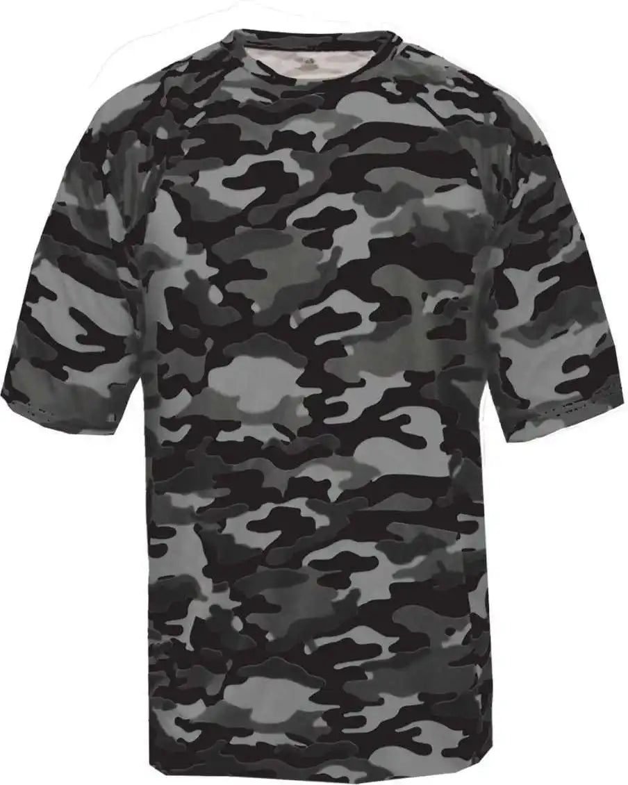 Badger Sport 2181 Camo Youth Tee - Black