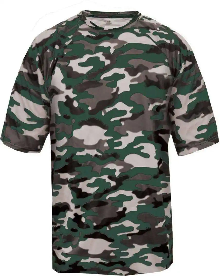 Badger Sport 2181 Camo Youth Tee - Forest