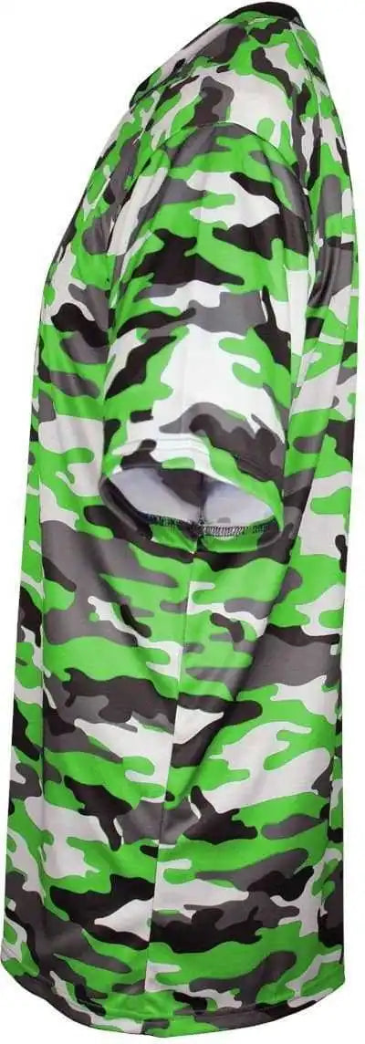 Badger Sport 2181 Camo Youth Tee - Lime