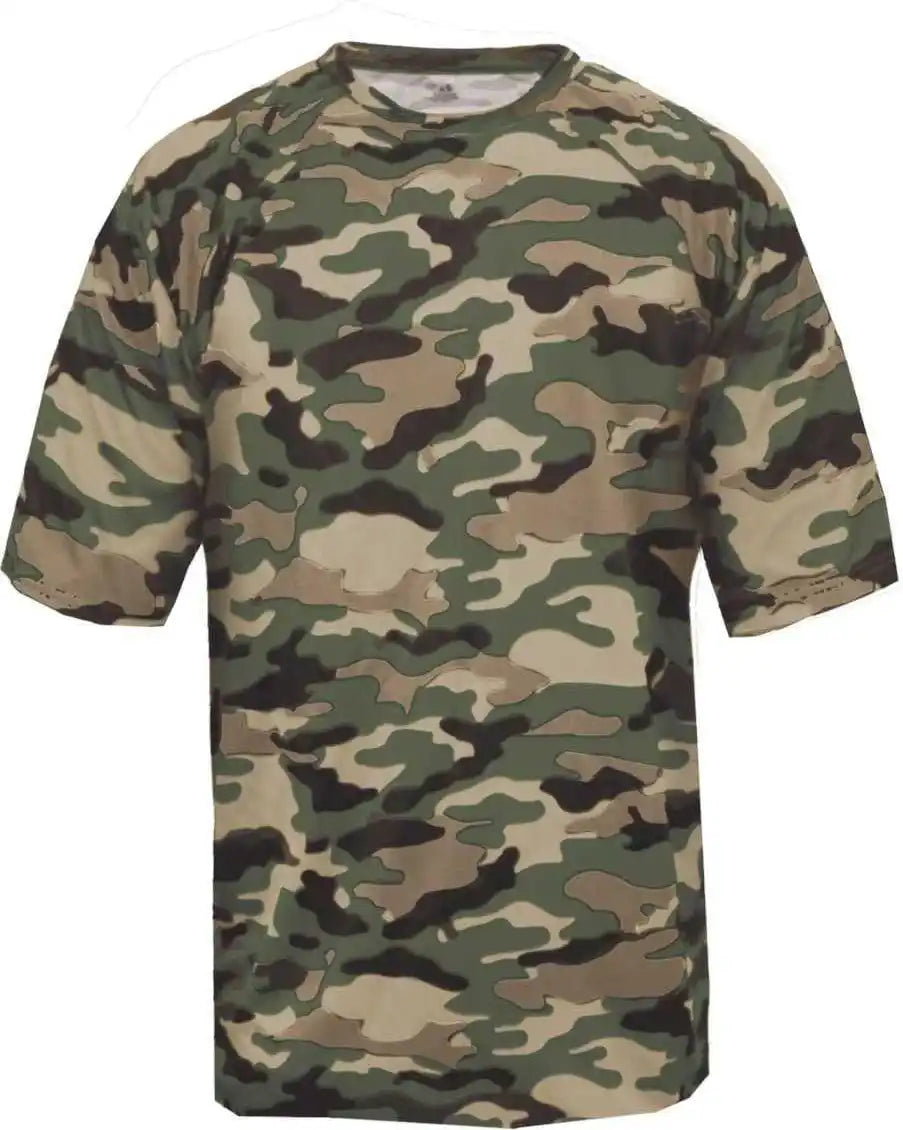 Badger Sport 2181 Camo Youth Tee - Od Green