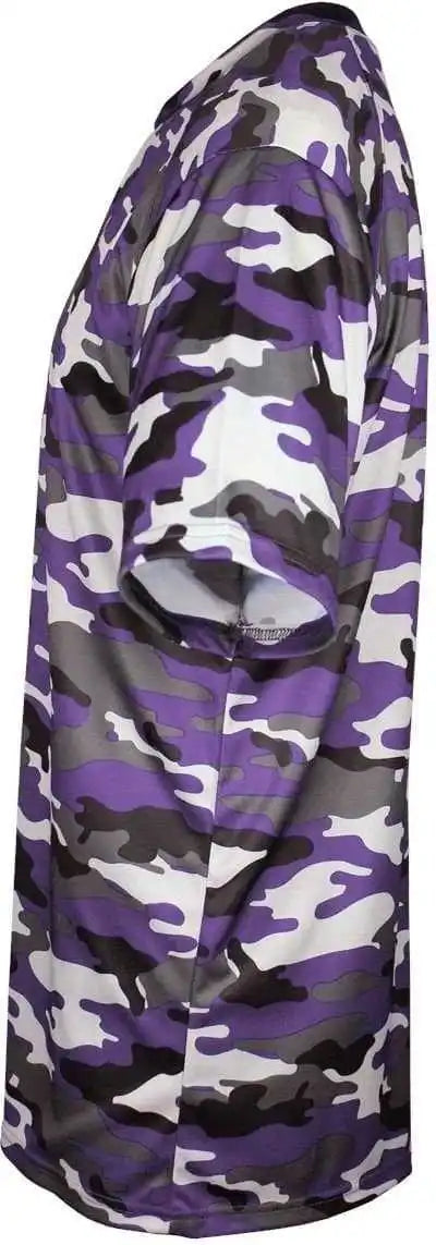 Badger Sport 2181 Camo Youth Tee - Purple