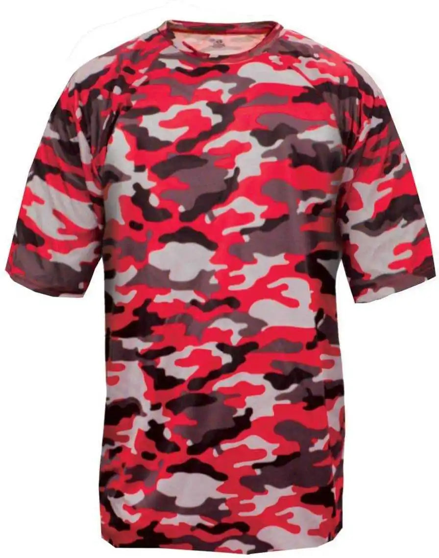 Badger Sport 2181 Camo Youth Tee - Red