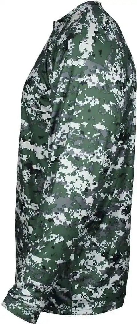 Badger Sport 2184 Digital Youth Long Sleeve Tee - Forest Camo