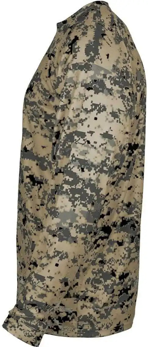 Badger Sport 2184 Digital Youth Long Sleeve Tee - Sand Camo