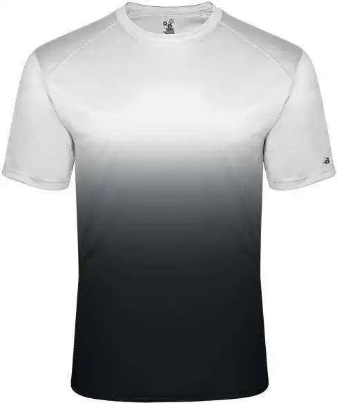 Badger Sport 2203 Ombre Youth Tee - White Black