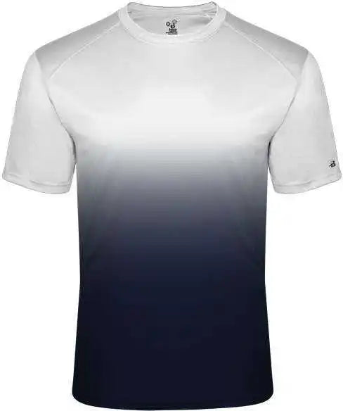 Badger Sport 2203 Ombre Youth Tee - White Navy