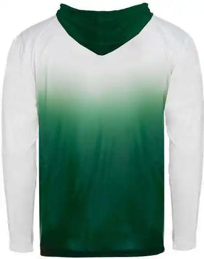 Badger Sport 2205 Ombre Youth Hoodie Tee - Forest