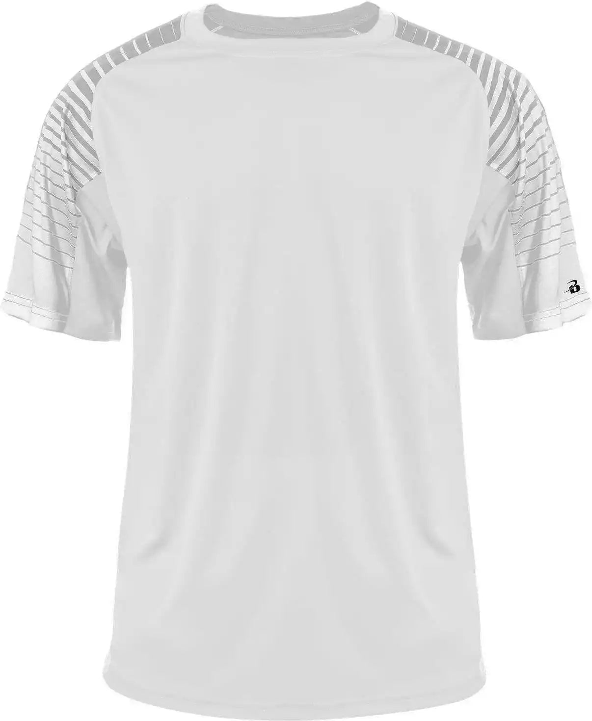 Badger Sport 2210 Lineup Youth Tee - White Silver