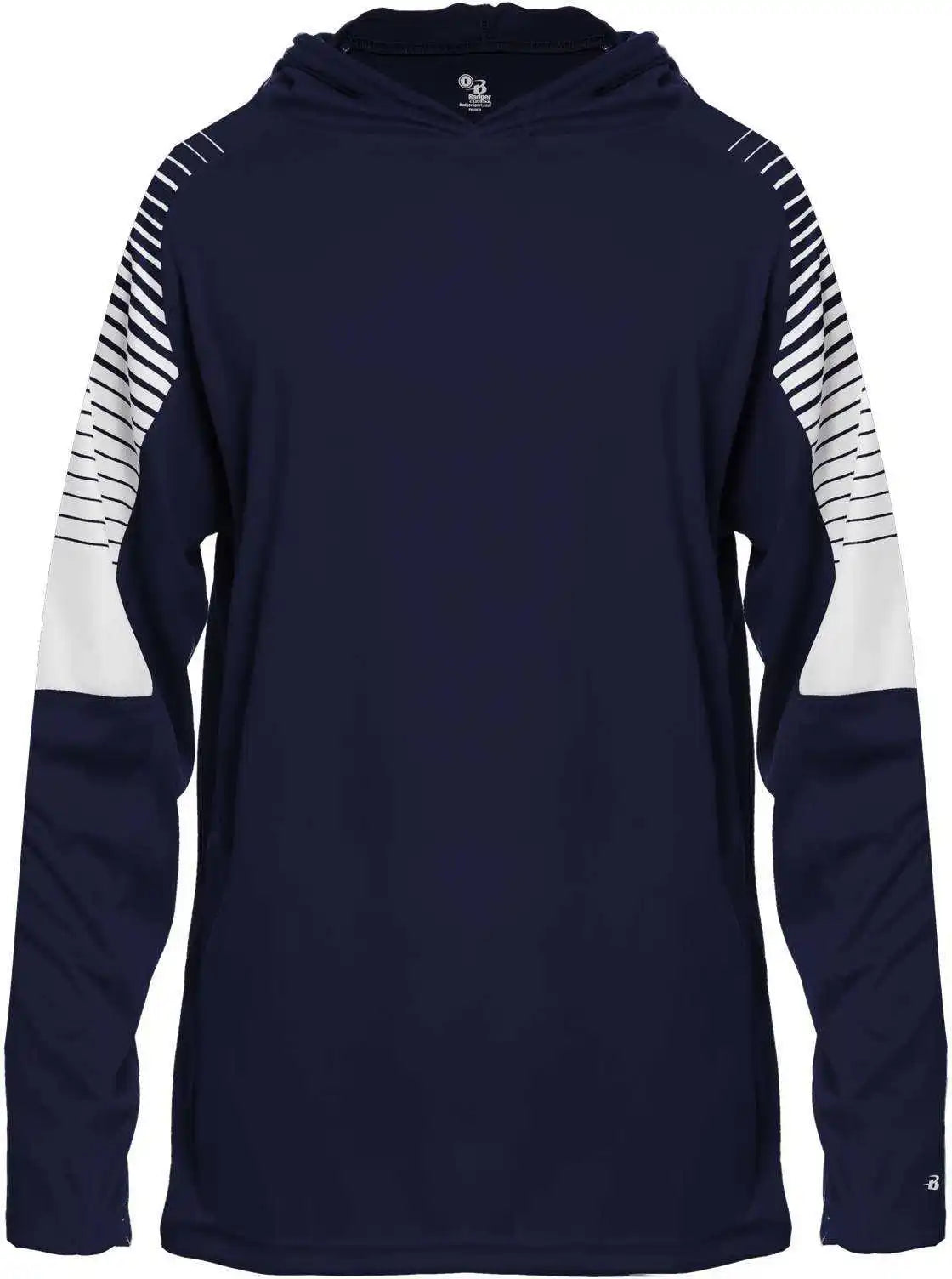 Badger Sport 2211 Lineup Youth Hoodie Tee - Navy