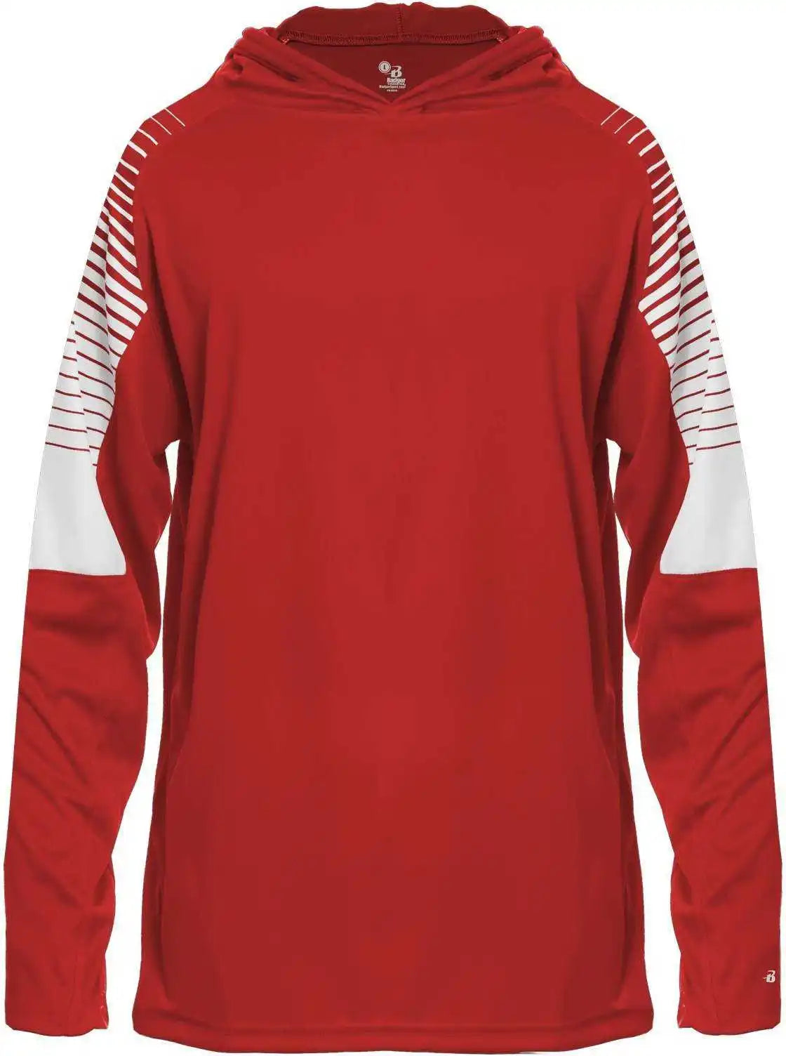 Badger Sport 2211 Lineup Youth Hoodie Tee - Red