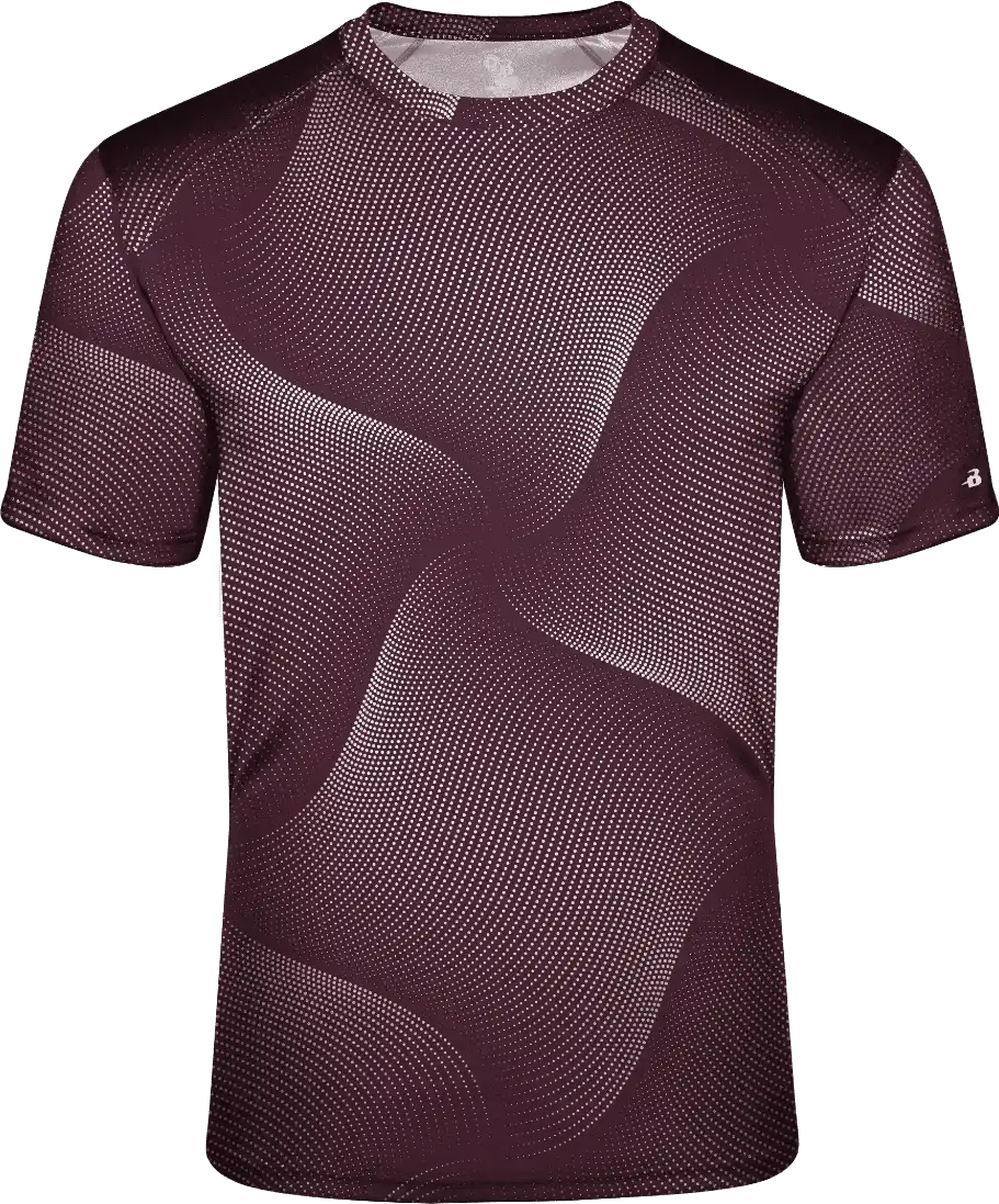 Badger Sport 2213 Warp Youth Tee - Maroon