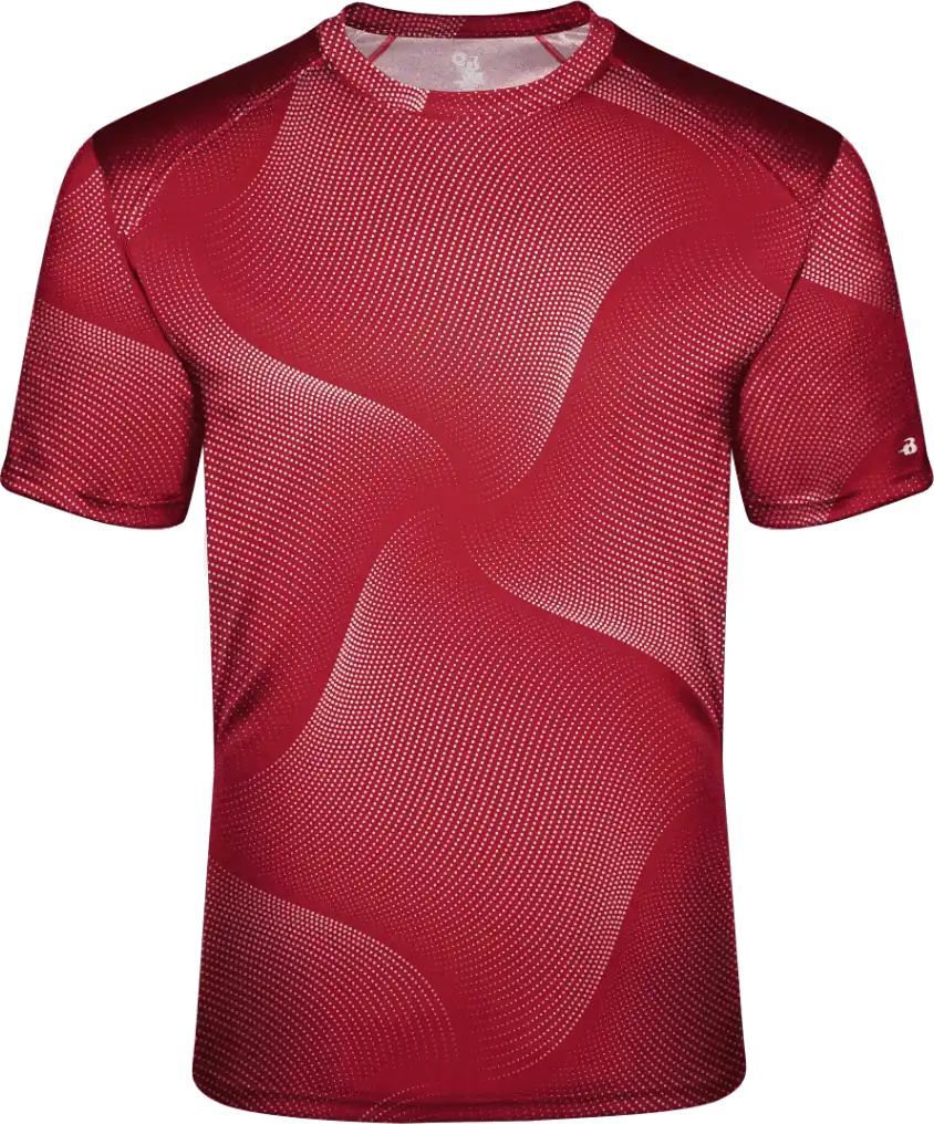 Badger Sport 2213 Warp Youth Tee - Red