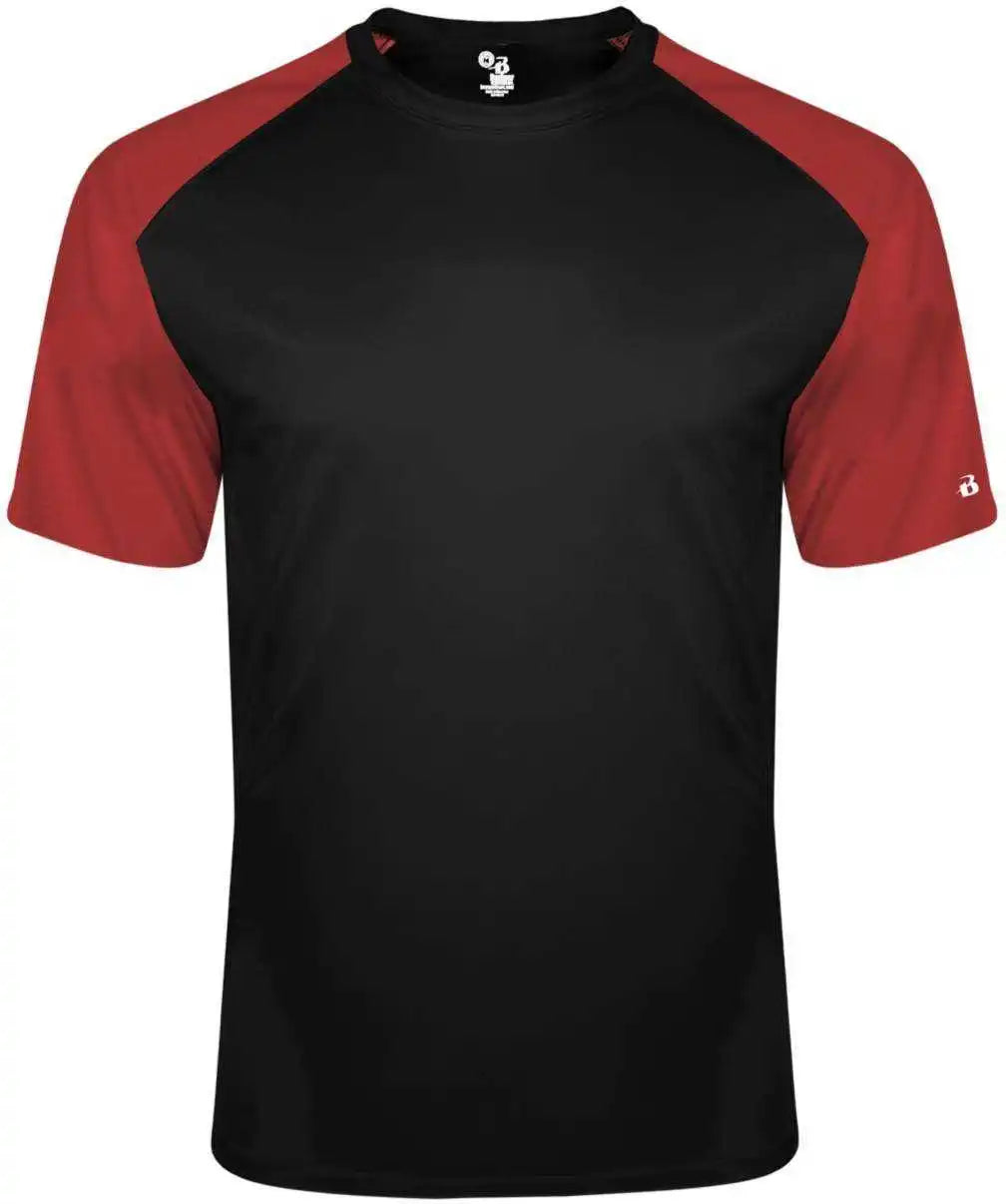 Badger Sport 2230 Breakout Youth Tee - Black Red