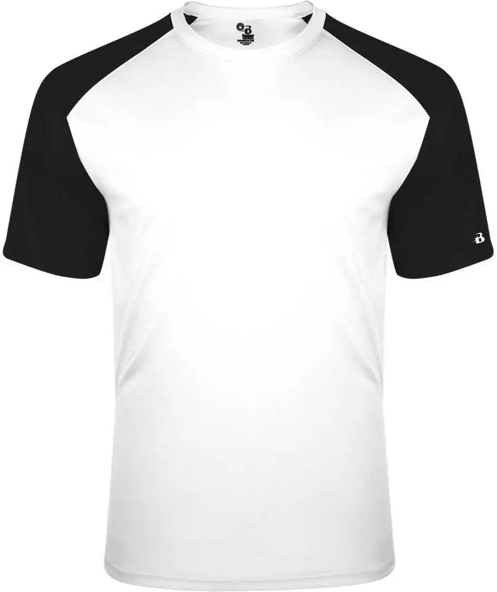 Badger Sport 2230 Breakout Youth Tee - White Black