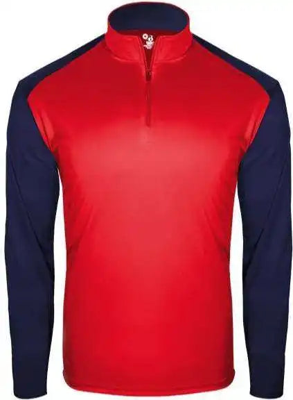 Badger Sport 2231 Breakout Youth 1/4 Zip - Red Navy