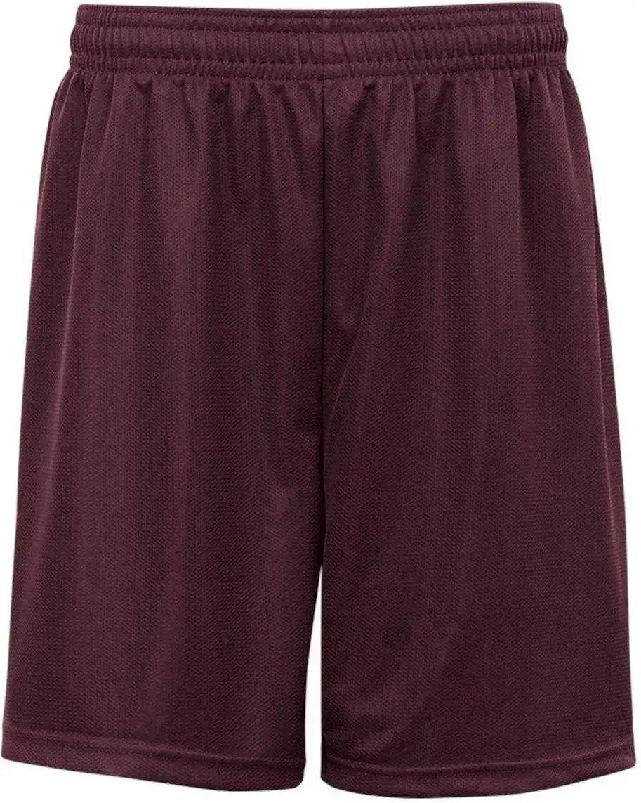 Badger Sport 2237 Youth. Mini Mesh Short - Maroon