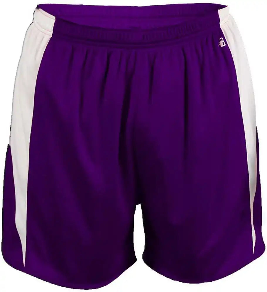 Badger Sport 2273 Stride Youth Short - Purple White