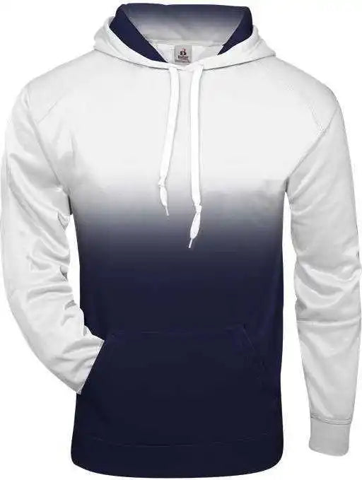 Badger Sport 2403 Ombre Youth Hoodie - White Navy