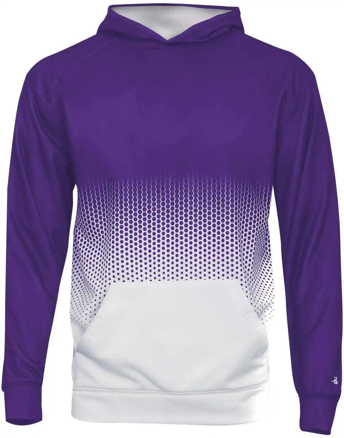 Badger Sport 2404 Hex 2.0 Youth Hoodie - Purple