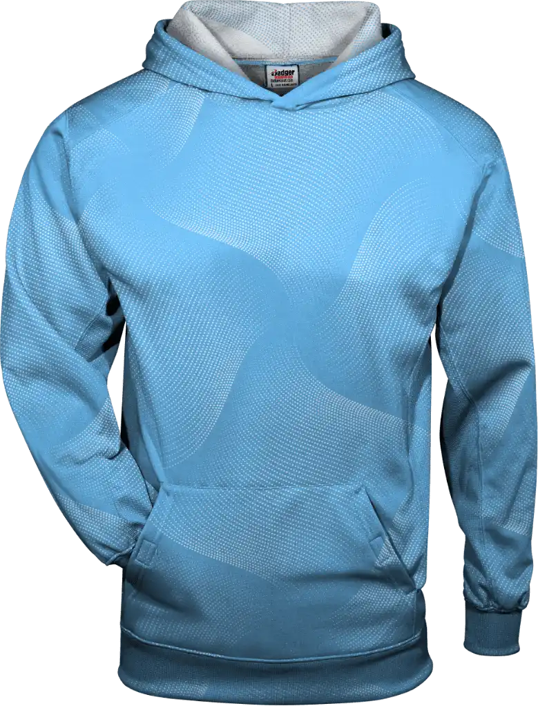 Badger Sport 2413 Warp Youth Hoodie - Columbia Blue