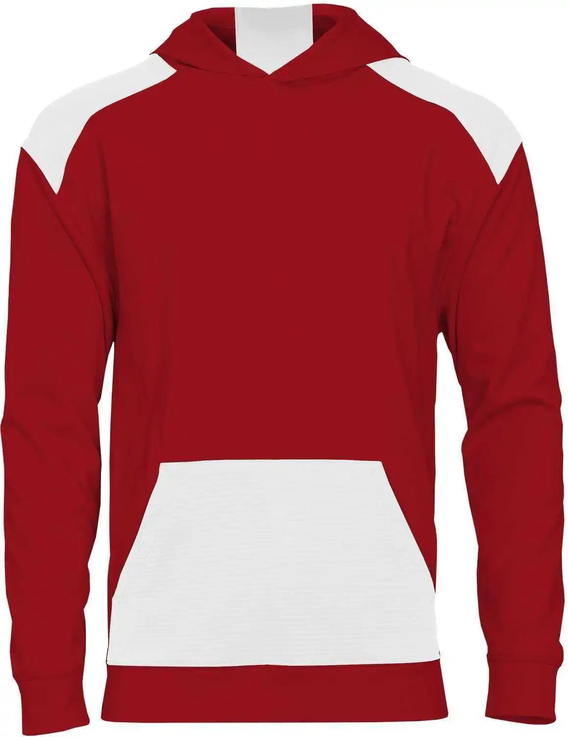 Badger Sport 2440 Breakout Performance Fleece Youth Hoodie - Red White