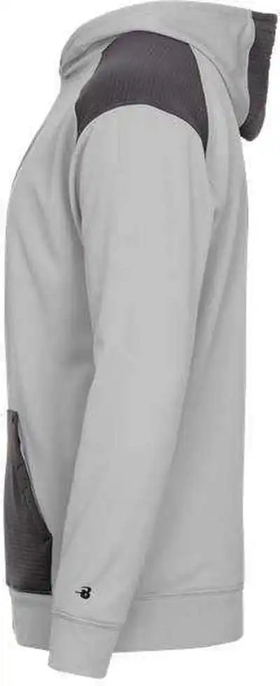 Badger Sport 2440 Breakout Performance Fleece Youth Hoodie - Silver Graphite